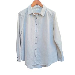 Poetry | Hemp & Organic Cotton Textured Button Up Long Sleeve Shirt Size 10